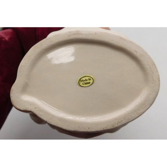 Ceramic Lady Head Vase Phone Telephone Girl Blonde Hair Planter 6" FLAW - Picture 6 of 7